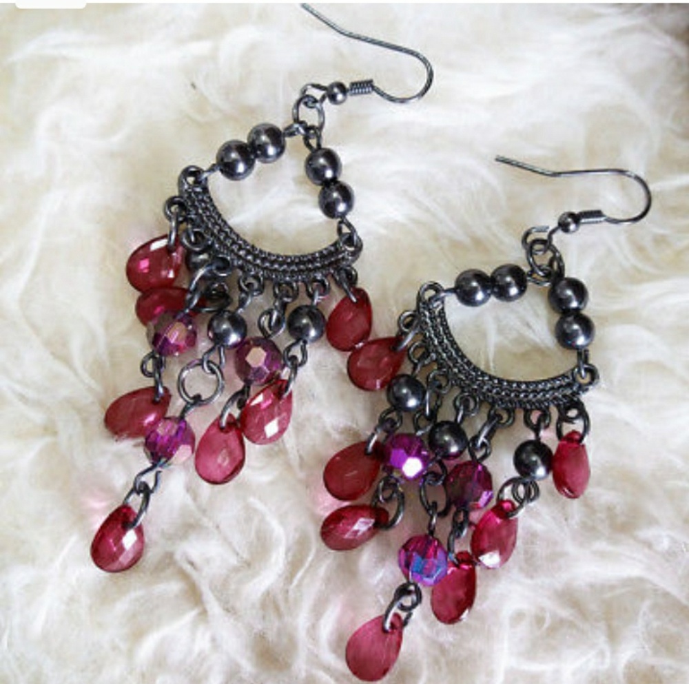 New Boho Multi Color Beaded Earrings